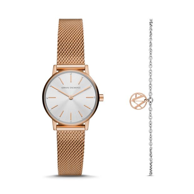 Armani exchange watch rose gold hotsell