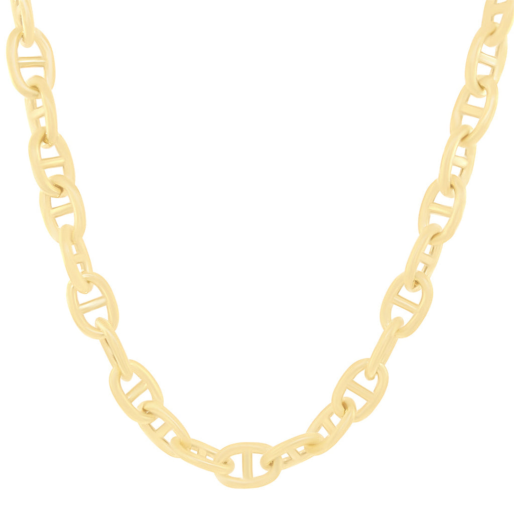 Rounded Mariner Necklace In 9ct Yellow Gold Infusion 45cm – Bevilles 