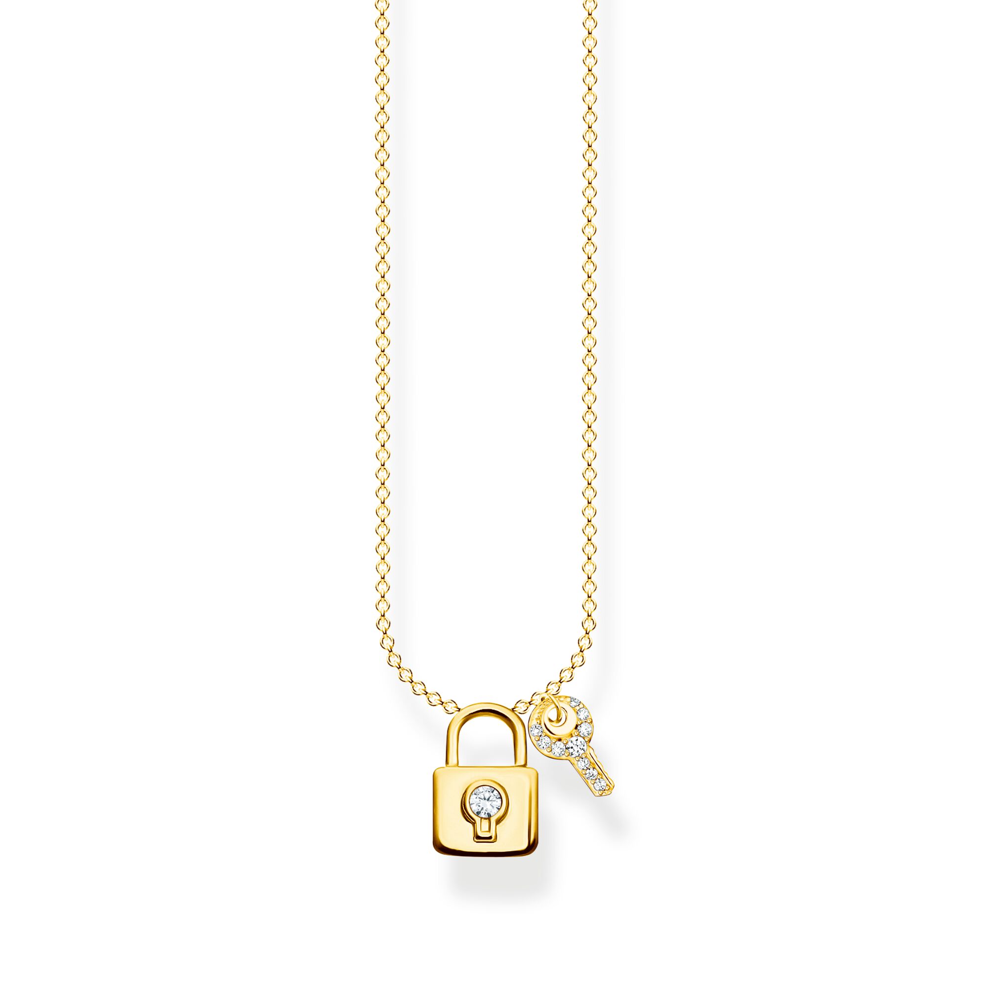 White gold store lock pendant