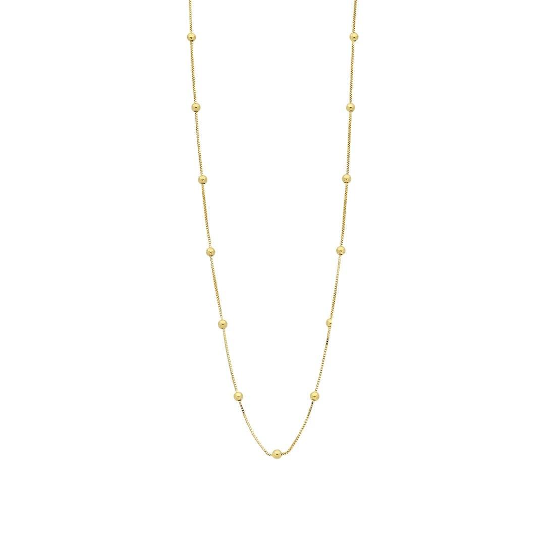 Gold balls deals chain with pendant