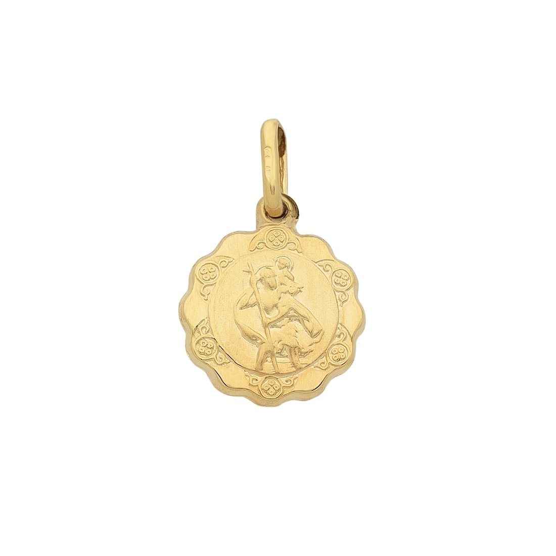 Mens gold saint on sale christopher necklace