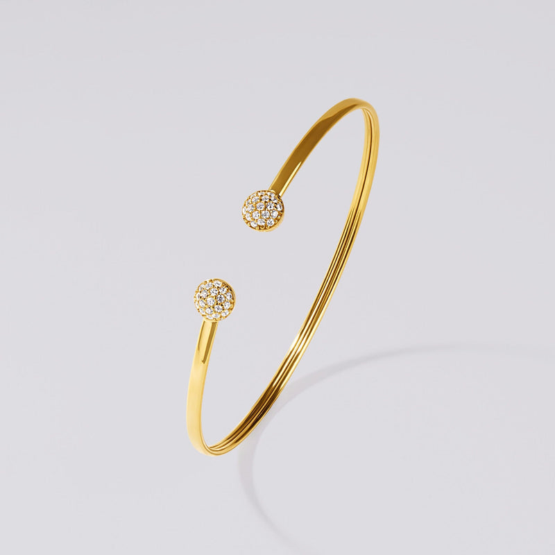 9ct Yellow Gold Silver Infused Open Cuff Bangle – Bevilles Jewellers