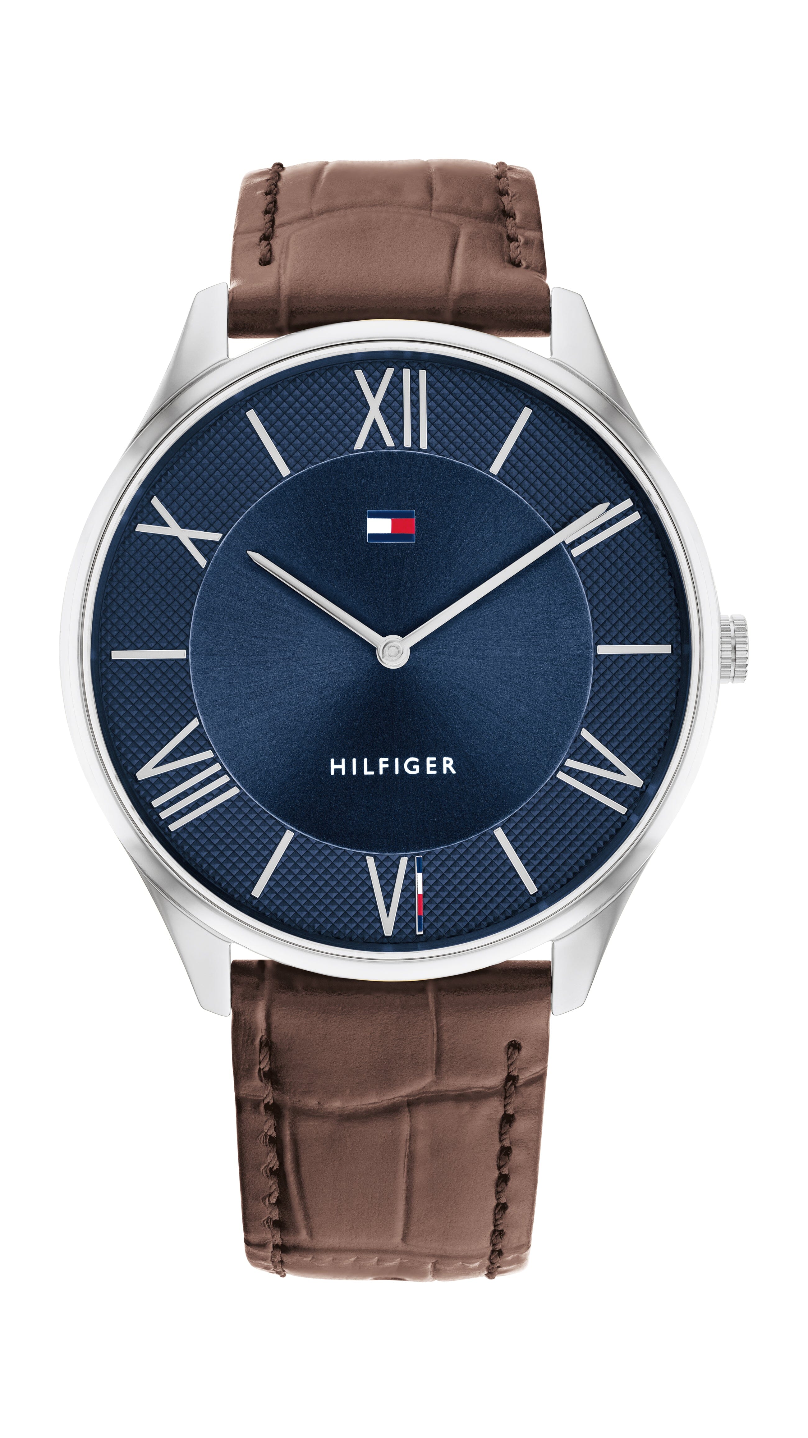 TOMMY HILFIGER BECKER BROWN BAND BLUE FACE