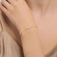 9ct Yellow Gold Infinity Charm Bracelet Bracelets Bevilles 