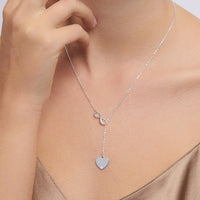 50cm Sterling Silver Infinity Loop Heart Necklace Necklaces Bevilles 