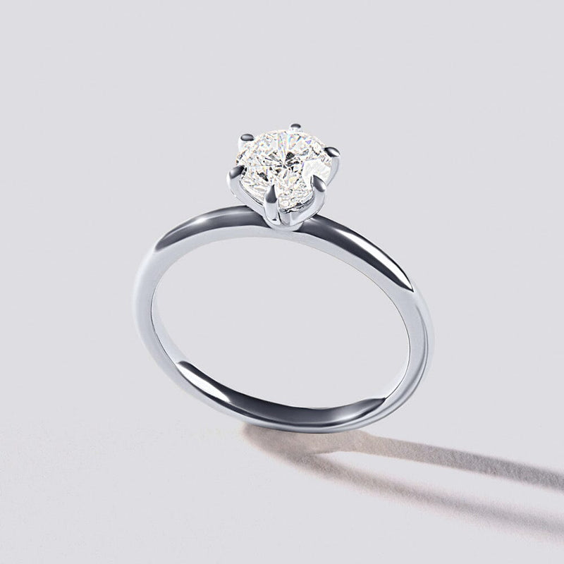 1.00ct Laboratory Grown Diamond Solitaire Ring in 18ct White Gold Bevilles Jewellers 