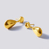 9ct Yellow Gold Silver Infused 90s Vintage Tear Drop Stud Earrings Bevilles Jewellers 