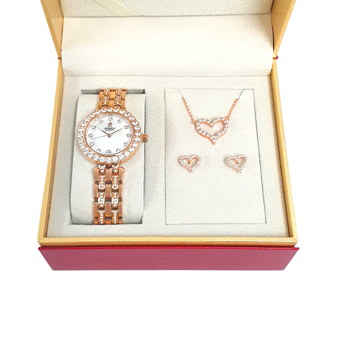 Roberto Carati Amore Rose Gold Gift Box Set M1027+BE-V3 Watches Roberto Carati 