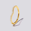 Chevron Ring with 0.15ct of Diamonds in 9ct Yellow Gold Bevilles Jewellers 