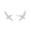 Ania Haie Silver Kiss Pave Studs Earrings Ania Haie 