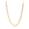 9ct Yellow Gold Silver Infused Oval Link Necklace Chain Necklaces Bevilles 