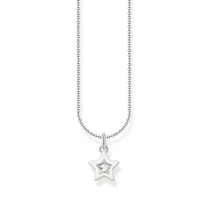 THOMAS SABO Necklace with star pendant and white zirconia - silver Necklaces Thomas Sabo 