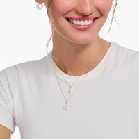 THOMAS SABO Necklace with letter pendant A and white zirconia - silver Necklaces Thomas Sabo 