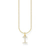 THOMAS SABO Necklace with letter pendant I and white zirconia - gold Necklaces Thomas Sabo 