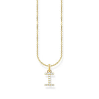 THOMAS SABO Necklace with letter pendant I and white zirconia - gold Necklaces Thomas Sabo 