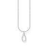 THOMAS SABO Necklace with letter pendant O and white zirconia - silver Necklaces Thomas Sabo 