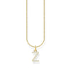 THOMAS SABO Necklace with letter pendant Z and white zirconia - gold Necklaces Thomas Sabo 