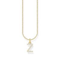 THOMAS SABO Necklace with letter pendant Z and white zirconia - gold Necklaces Thomas Sabo 