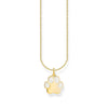 THOMAS SABO Necklace with paw pendant and cold enamel - gold Necklaces Thomas Sabo 