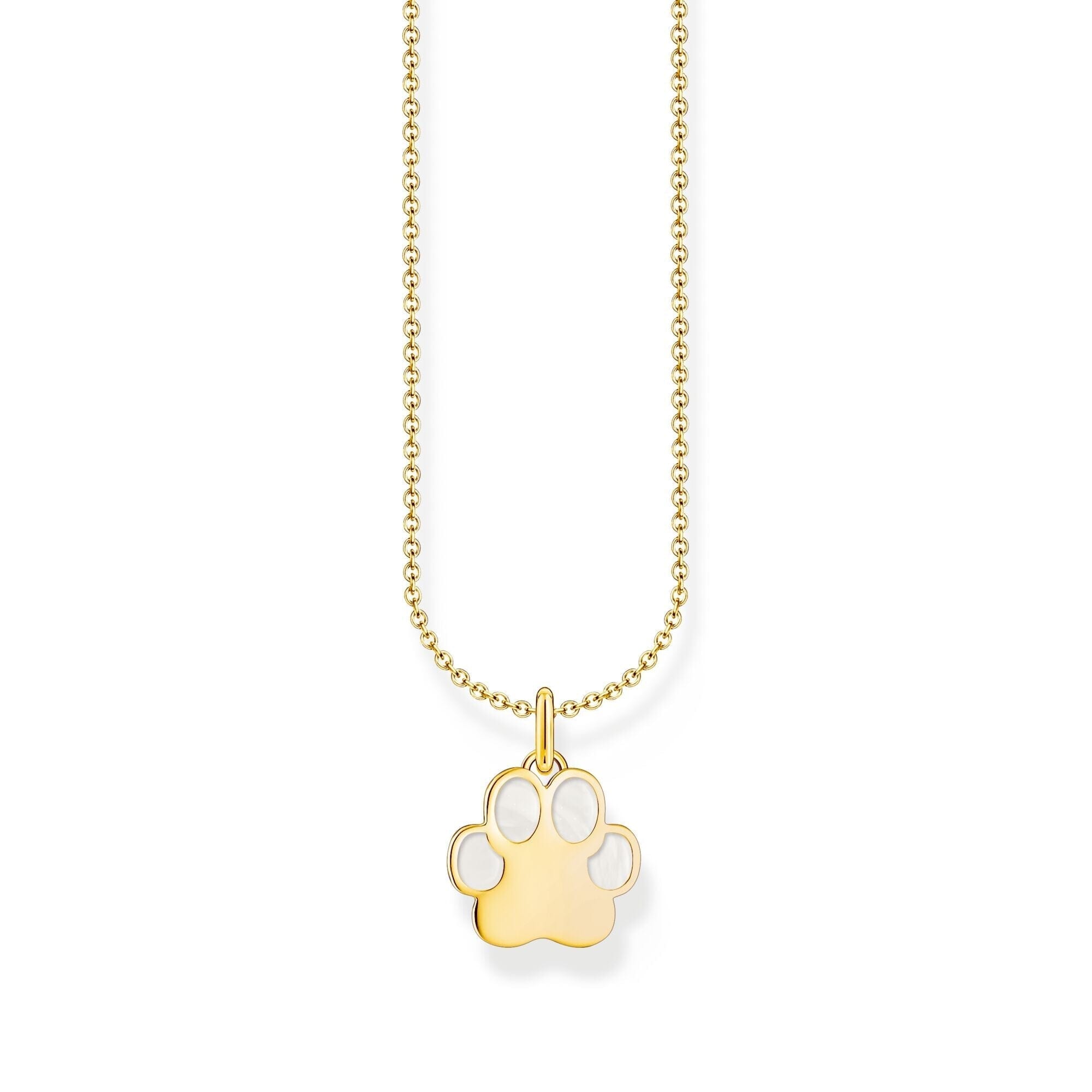 THOMAS SABO Necklace with paw pendant and cold enamel - gold Necklaces Thomas Sabo 