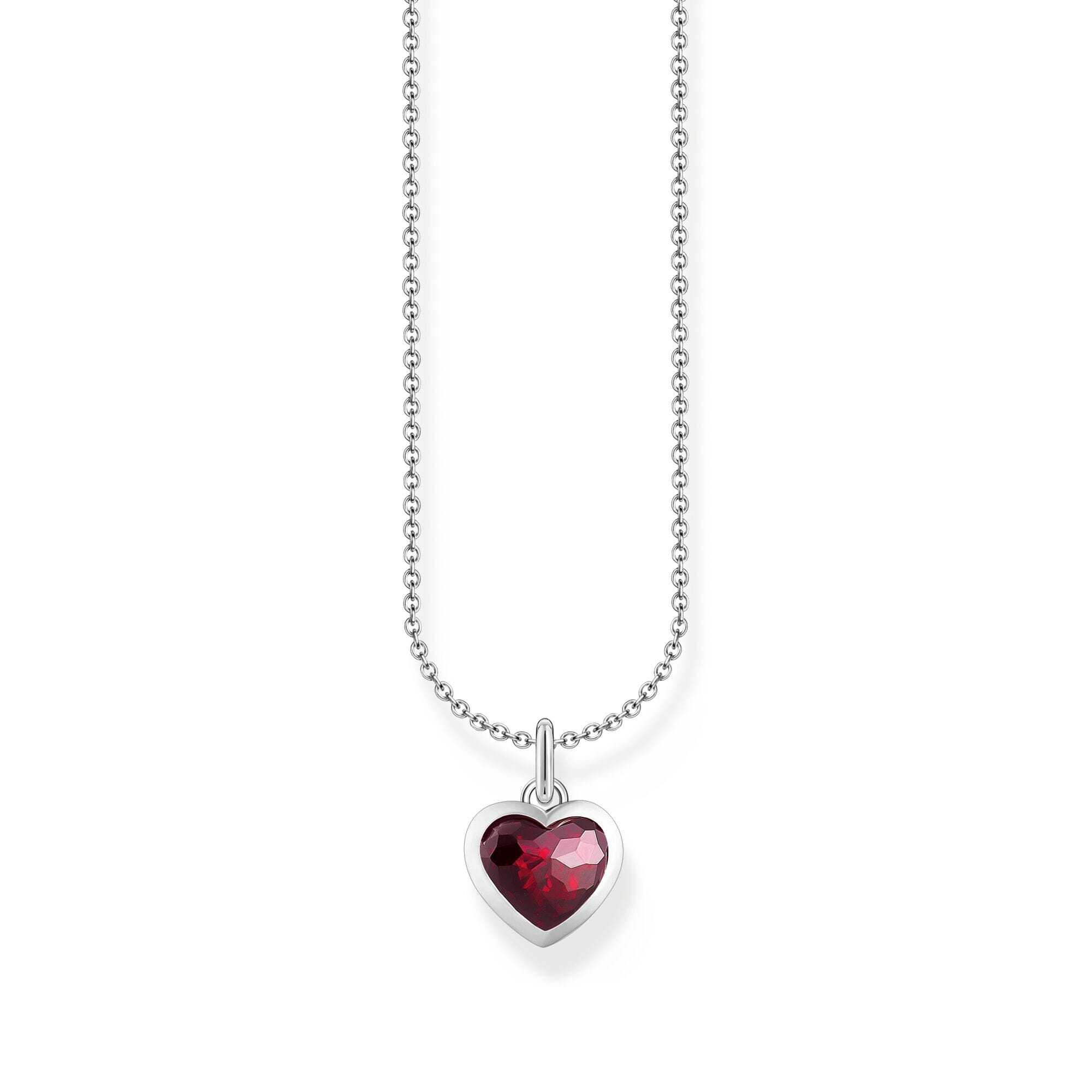 THOMAS SABO Heart pendant necklace silver with red zirconia Necklaces Thomas Sabo 