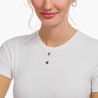 THOMAS SABO Heart pendant necklace silver with red zirconia Necklaces Thomas Sabo 