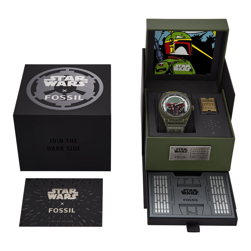 Fossil Limited Edition Star Wars Boba Fett Automatic Ventile Strap Watch LE1173SET Watches Fossil 