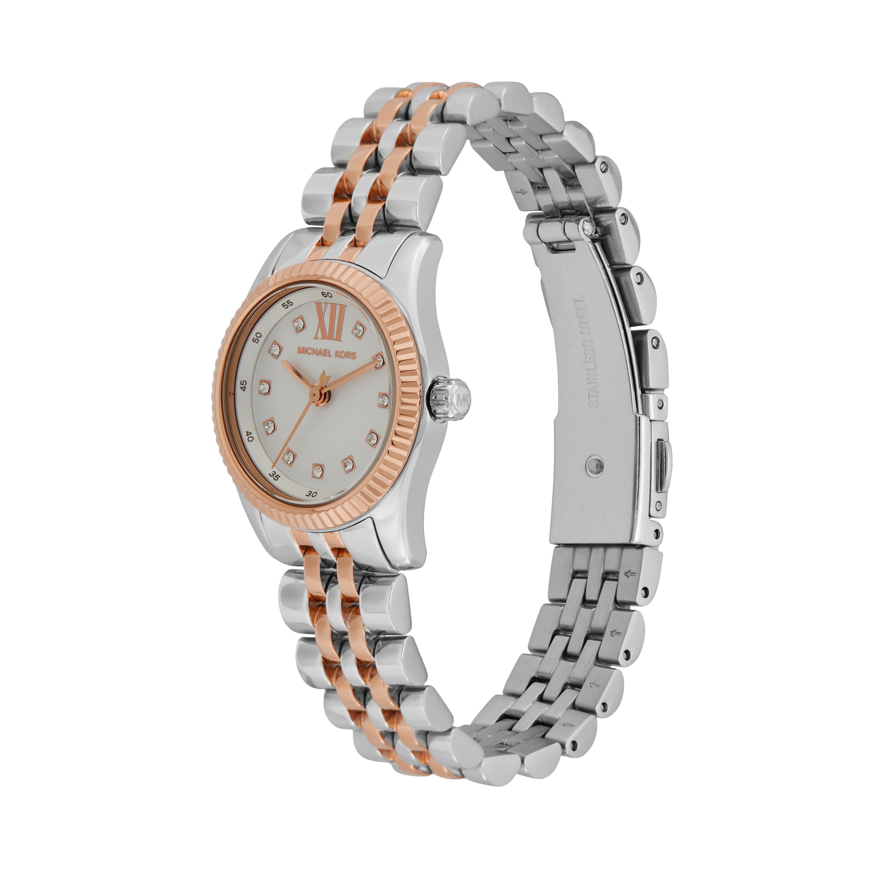 Michael kors two tone lexington watch best sale