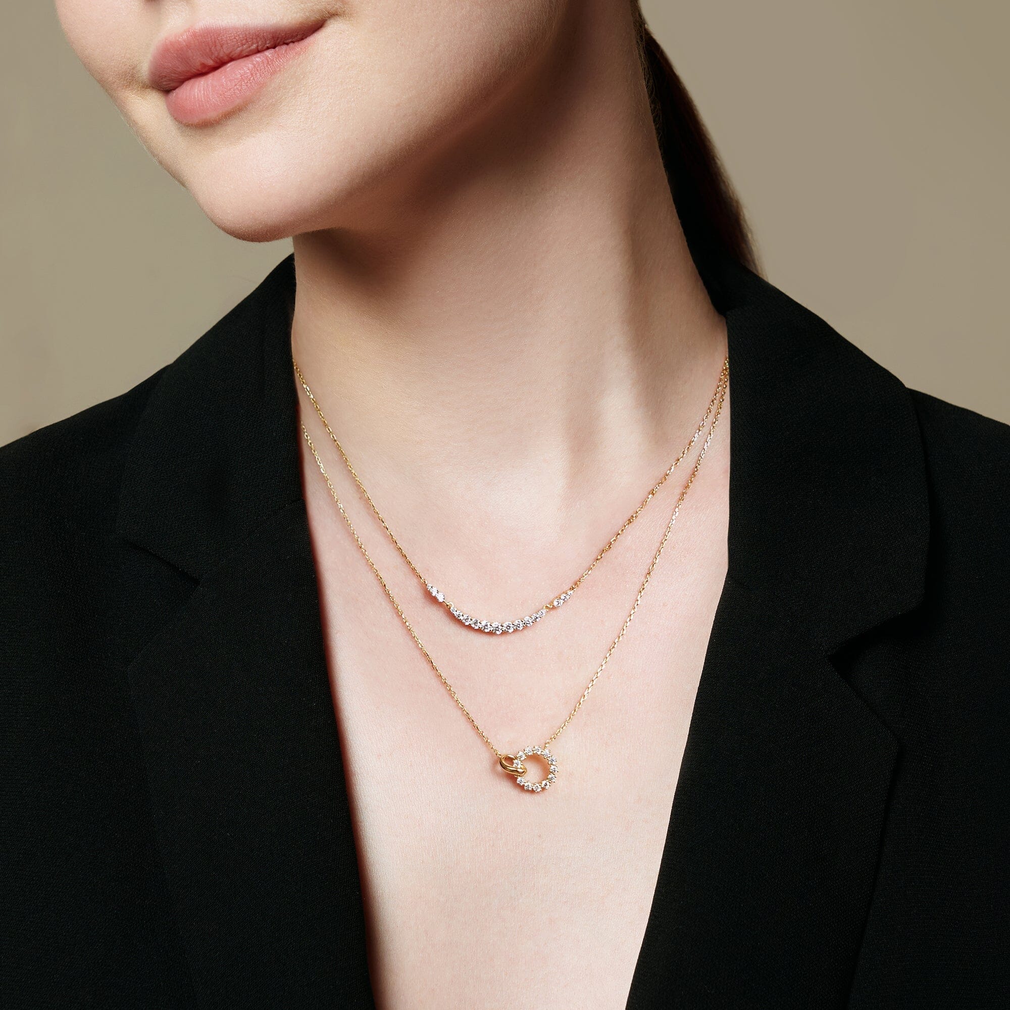 Ania Haie Gold Arc Pave Necklace Necklaces Ania Haie 