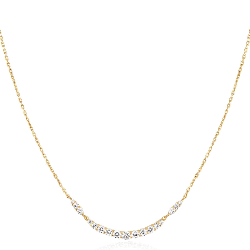 Ania Haie Gold Arc Pave Necklace Necklaces Ania Haie 