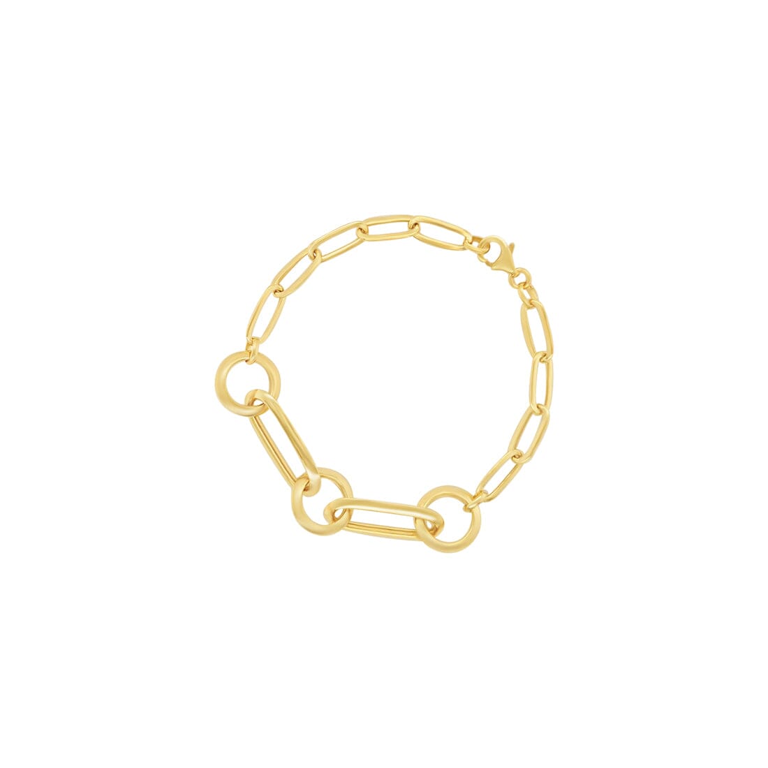 Paperclip Bracelet in 9ct Yellow Gold Bracelets Bevilles 