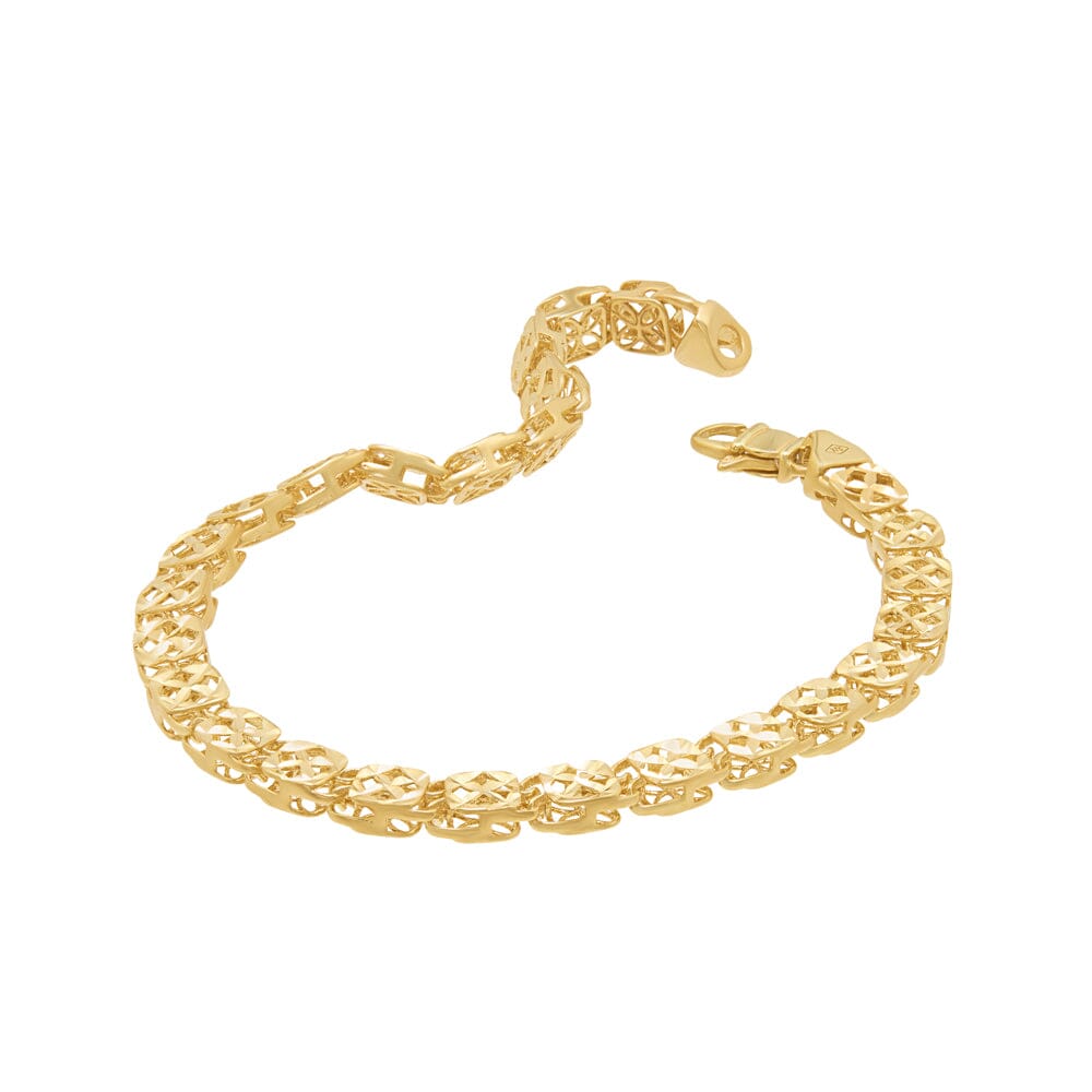 Athena 19cm Square Elements Bracelet in 9ct Yellow Gold Bracelets Bevilles 