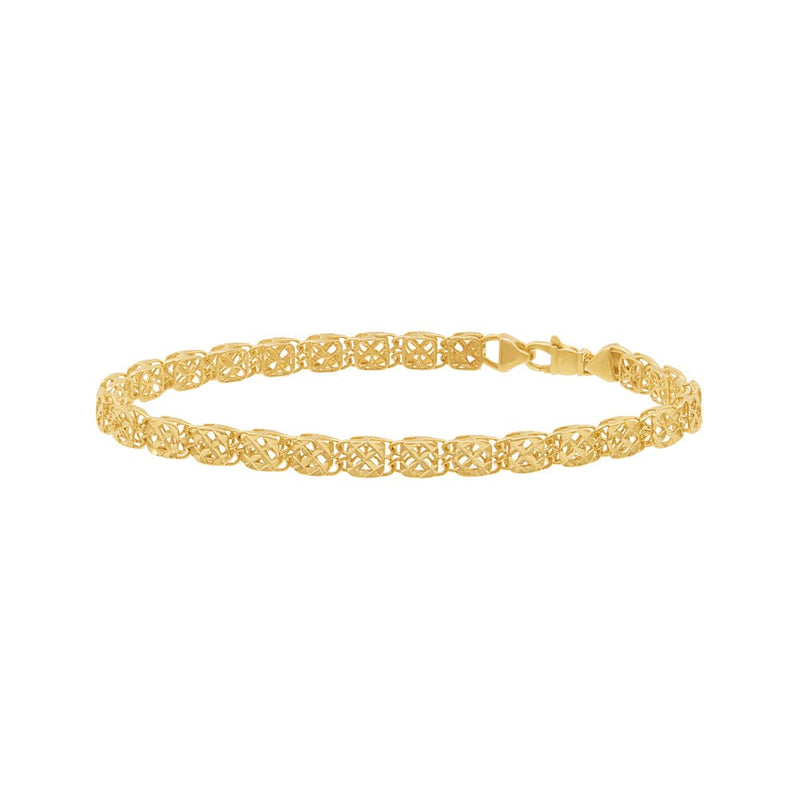 Athena 19cm Square Elements Bracelet in 9ct Yellow Gold Bracelets Bevilles 