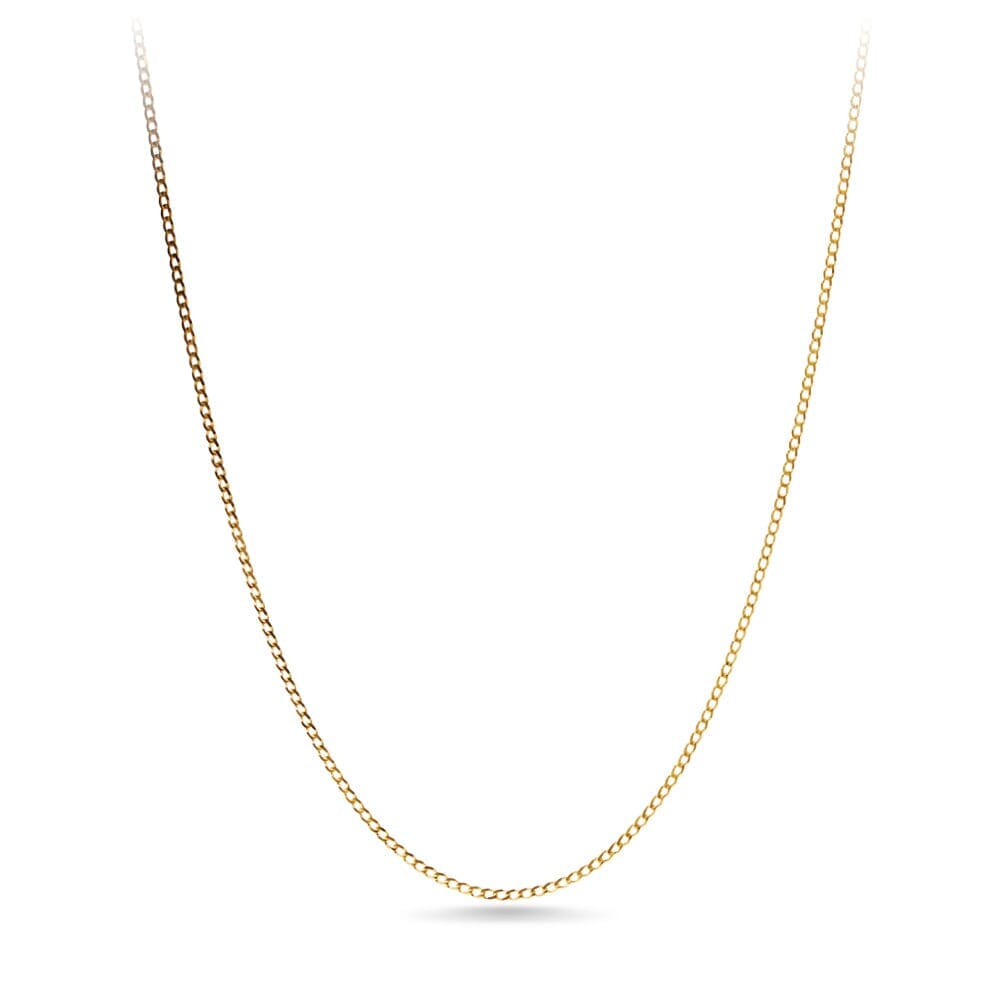 9ct Yellow Gold 50cm Curb Chain Necklace Necklaces Bevilles 