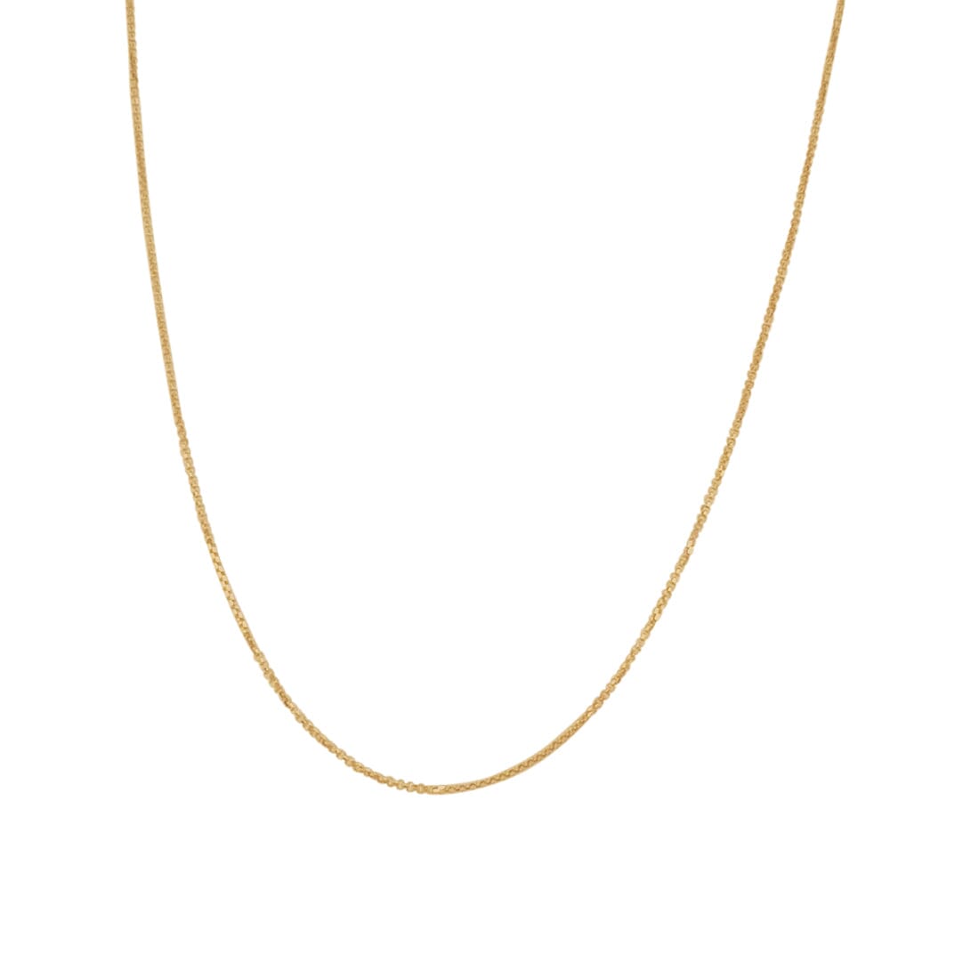 50cm Round Box Necklace in 9ct Yellow Gold – Bevilles Jewellers