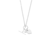 41cm Sterling Silver Heart Charm Toggle Belcher Necklace Necklaces Bevilles 