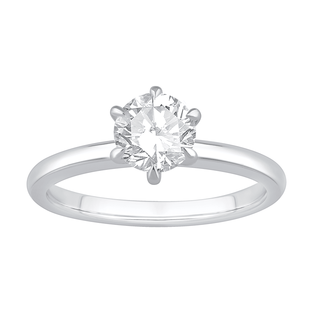 1.00ct Laboratory Grown Diamond Solitaire Ring in 18ct White Gold Bevilles Jewellers 