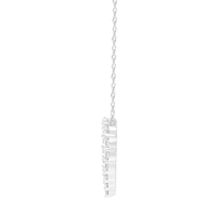 Heart Shaped Pendant Necklace with 1.00ct of Laboratory Grown Diamonds in Sterling Silver and Platinum Bevilles Jewellers 