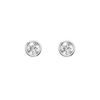 Bezel Stud Earrings with 0.40ct of Laboratory Grown Diamonds in Sterling Silver and Platinum Bevilles Jewellers 