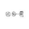 Bezel Stud Earrings with 0.60ct of Laboratory Grown Diamonds in Sterling Silver and Platinum Bevilles Jewellers 