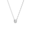 Bezel Pendant Necklace with 0.10ct of Laboratory Grown Diamonds in Sterling Silver and Platinum Bevilles Jewellers 