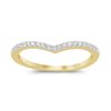 Chevron Ring with 0.15ct of Diamonds in 9ct Yellow Gold Bevilles Jewellers 