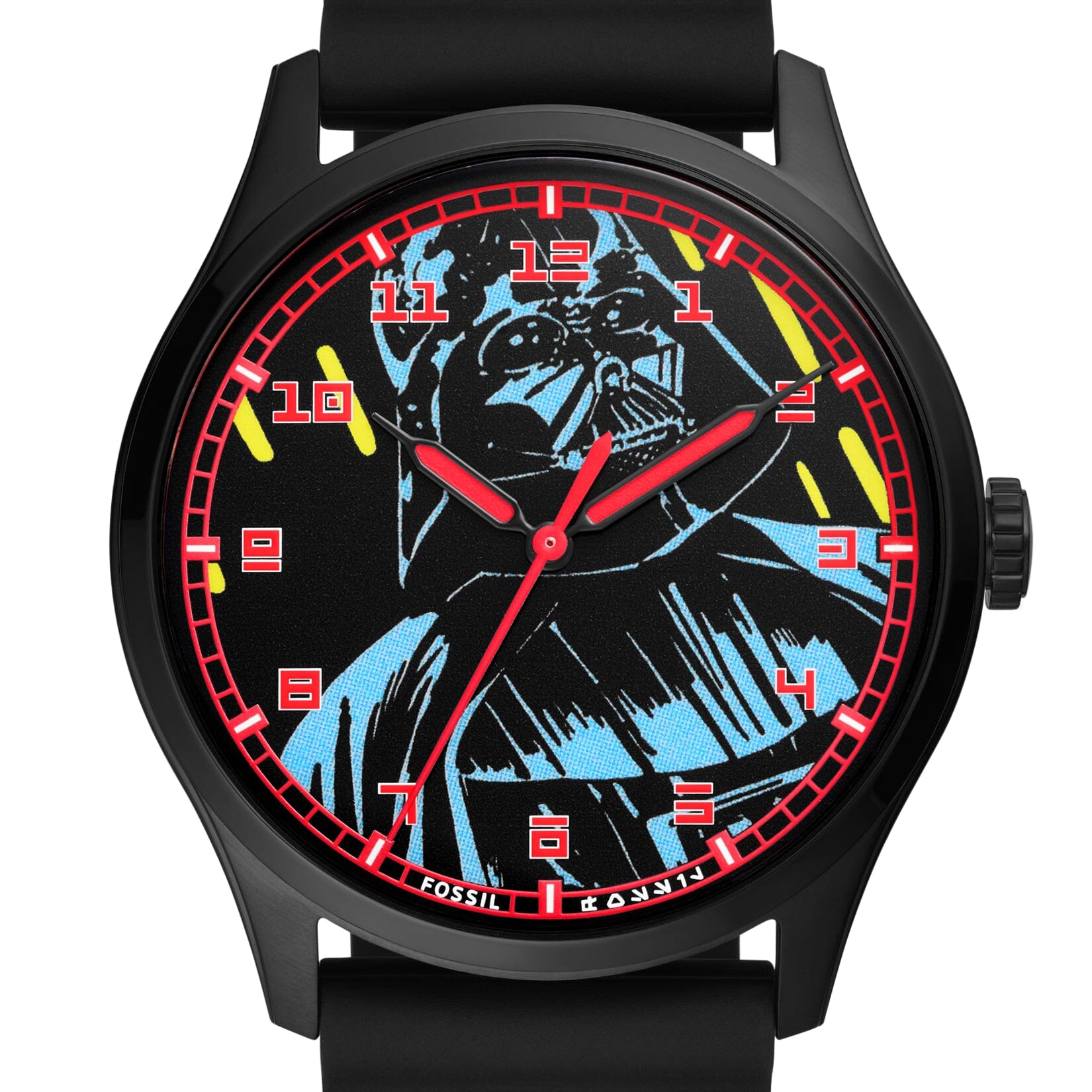 Fossil Special Edition Star Wars Darth Vader Three-Hand Black Silicone Watch SE1107 Watches Fossil 