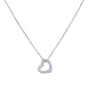 Heart Necklace with Cubic Zirconia in Sterling Silver Necklaces Bevilles 