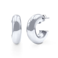 Large Chunky Earrings in Sterling Silver Bevilles Jewellers 