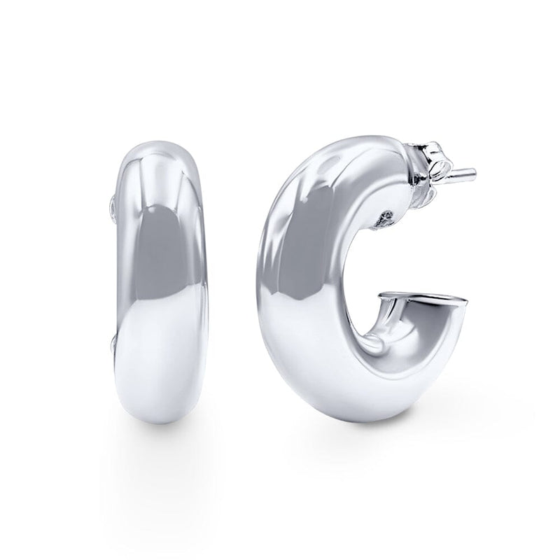 Large Chunky Earrings in Sterling Silver Bevilles Jewellers 