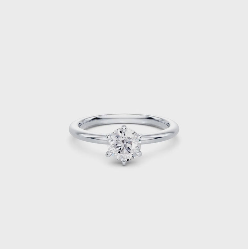 1.00ct Laboratory Grown Diamond Solitaire Ring in 18ct White Gold