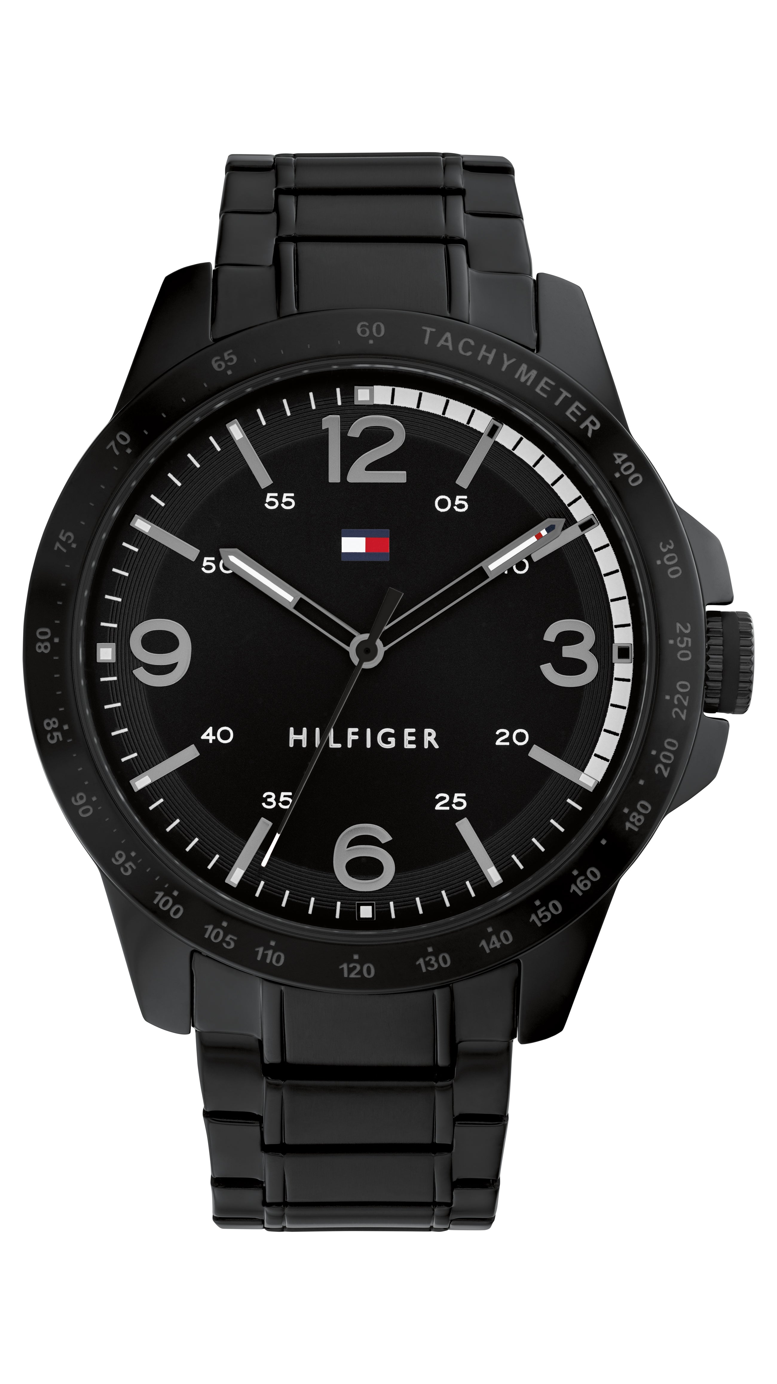 Tommy Hilfiger Watch With 46mm cheapest Black Chronograph Face & Black Leather Band