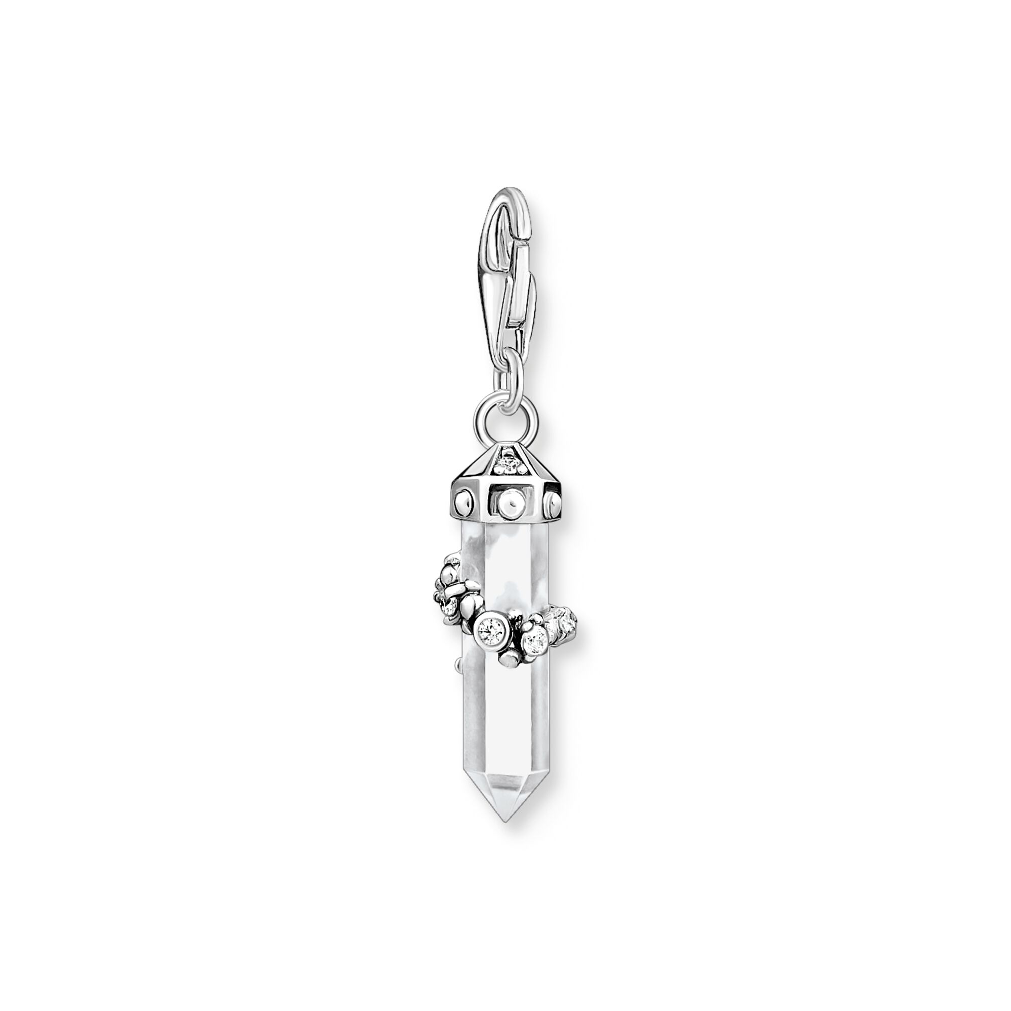 THOMAS SABO Charm pendant milky quartz silver Charm Thomas Sabo 