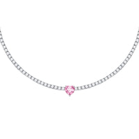 Chiara Ferragni Diamond Heart FairyTale Tennis Necklace Bevilles Jewellers 